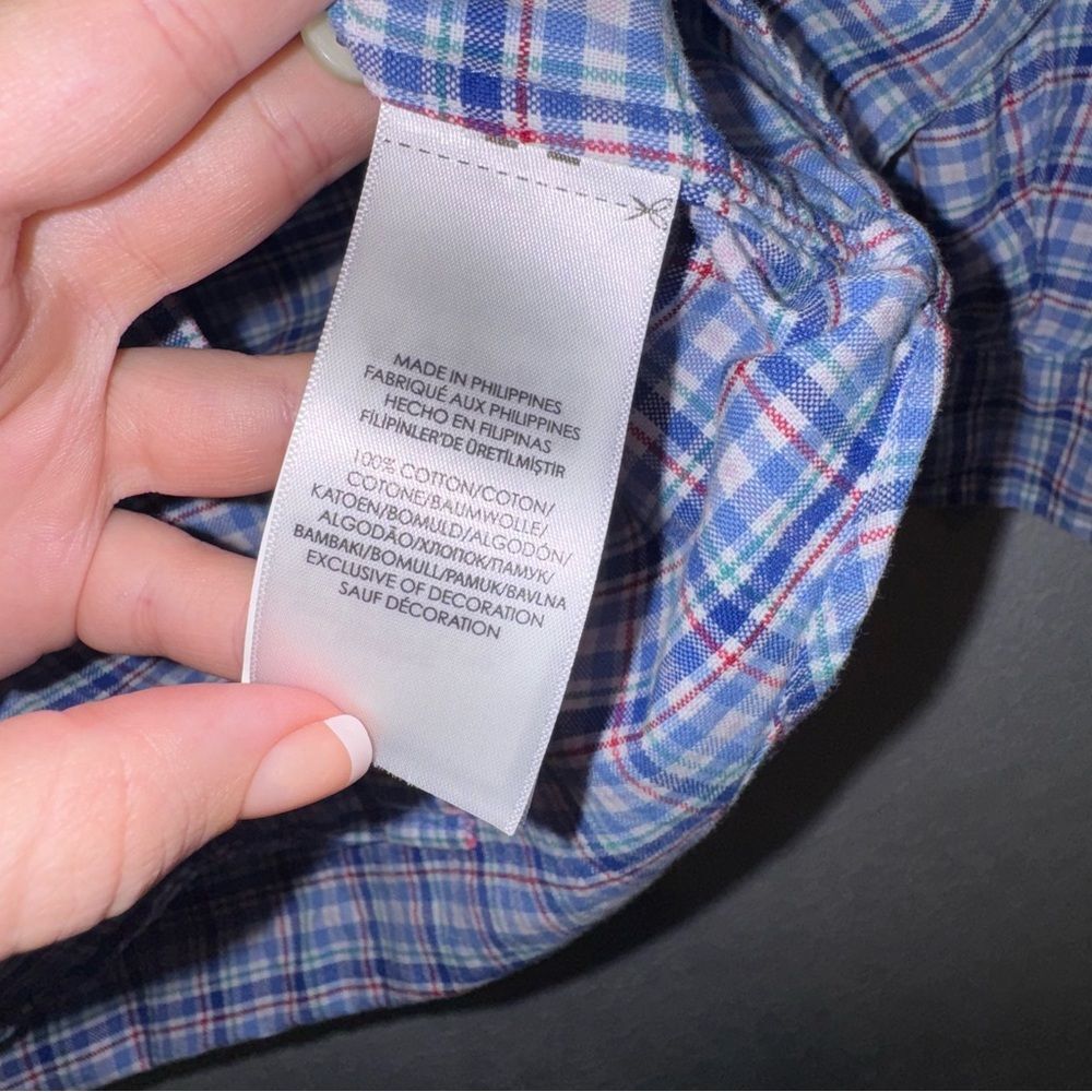 Ralph Lauren Blue Plaid Button Down Shirt - Picture 6 of 8